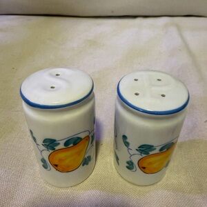 Pear Motif Ceramic Shakers